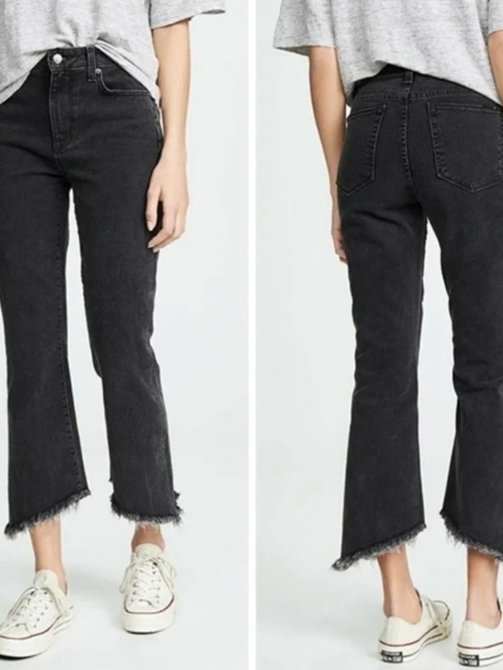 Joe's Jeans The Callie High Rise Cropped Boot Jeans Frayed